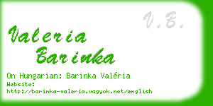 valeria barinka business card