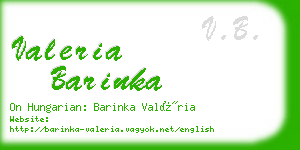 valeria barinka business card